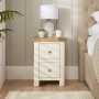 Marbury Cream Painted 2 Drawer Slim Bedside Table