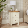 Marbury Cream Painted 2 Drawer Slim Bedside Table