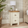 Marbury Cream Painted 2 Drawer Slim Bedside Table