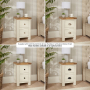 Marbury Cream Painted 2 Drawer Slim Bedside Table