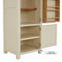 Marbury Cream Painted Single Kitchen Larder Pantry Cupboard