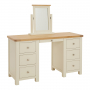 Marbury Cream Painted Twin Pedestal Dressing Table Set with Mirror