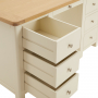 Marbury Cream Painted Large Twin Pedestal Desk