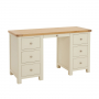 Marbury Cream Painted Large Twin Pedestal Desk