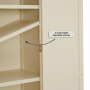 Marbury Cream Painted Single Hallway Coat & Shoe Cupboard