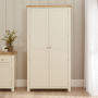 Marbury Cream Painted Double Shaker Kitchen Pantry Cupboard