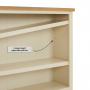 Marbury Cream Painted Wide Low Large Bookcase