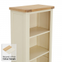 Marbury Cream Painted Tall Narrow Bookcase with 1 Door Cupboard