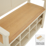 Marbury Cream Painted Monks Hallway Bench with Shoe Storage