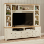 Marbury Cream Painted XXL Widescreen TV Media Storage Grand Wall Unit - Up to 60" TV Size