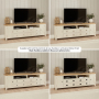 Marbury Cream Painted XXL Widescreen TV Unit Stand – Up to 100” TV Size 