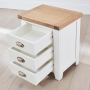 Cheshire White Painted 3 Drawer Bedside Table