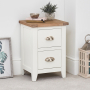 Cheshire White Painted Slim 2 Drawer Bedside Table