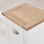 Cheshire White Painted Slim 2 Drawer Bedside Table