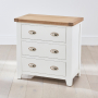 Cheshire White 3 Drawer Compact Chest of Drawers