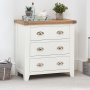 Cheshire White 3 Drawer Compact Chest of Drawers