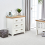 Cheshire White 3 Drawer Compact Chest of Drawers