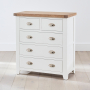 Cheshire White Painted 2 over 3 Drawer Chest of Drawers