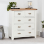 Cheshire White Painted 2 over 3 Drawer Chest of Drawers