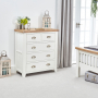 Cheshire White Painted 2 over 3 Drawer Chest of Drawers