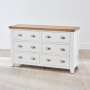 Cheshire White Painted Large Wide 6 Drawer Chest of Drawers