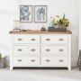 Cheshire White Painted Large Wide 6 Drawer Chest of Drawers