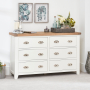 Cheshire White Painted Large Wide 6 Drawer Chest of Drawers