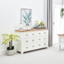 Cheshire White Painted Large Wide 6 Drawer Chest of Drawers