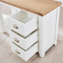 Cheshire White Painted 3 Drawer Pedestal Dressing Table