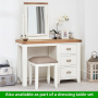 Cheshire White Painted 3 Drawer Pedestal Dressing Table