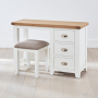 Cheshire White Painted Pedestal Dressing Table Set with Stool