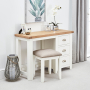 Cheshire White Painted Pedestal Dressing Table Set with Stool