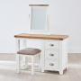 Cheshire White Pedestal Dressing Table Set with Mirror & Stool