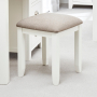 Cheshire White Painted Stool with Fabric Seat Pad