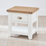 Cheshire White Painted 1 Drawer Lamp Side Table