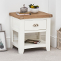 Cheshire White Painted 1 Drawer Lamp Side Table