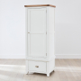 Cheshire White Painted Single 1 Door Wardrobe with Drawer