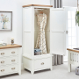 Cheshire White Painted Single 1 Door Wardrobe with Drawer