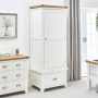 Cheshire White Painted Single 1 Door Wardrobe with Drawer