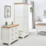 Cheshire White Painted Single 1 Door Wardrobe with Drawer