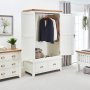 Cheshire White Double 2 Door Wardrobe with 2 Drawers