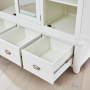 Cheshire White Painted Triple 3 Door Mirrored Wardrobe with 3 Drawers