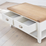 Cheshire White Painted 2 Drawer Coffee Table with Shelf