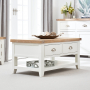 Cheshire White Painted 2 Drawer Coffee Table with Shelf