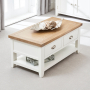 Cheshire White Painted 2 Drawer Coffee Table with Shelf