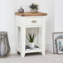 Cheshire White 1 Drawer Small Console Telephone Table