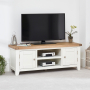 Cheshire White Painted Medium Widescreen TV Unit - Up to 60" TV Size