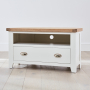 Cheshire White Painted Corner TV Unit - Up to 50" TV Size