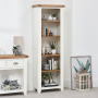 Cheshire White Tall Narrow Alcove Bookcase with 4 Adjustable Shelves