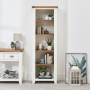 Cheshire White Tall Narrow Alcove Bookcase with 4 Adjustable Shelves